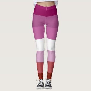 SlipperyJoe's lesbian pride flag feminine communit Leggings