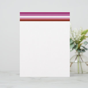 SlipperyJoe's lesbian pride flag feminine communit Letterhead