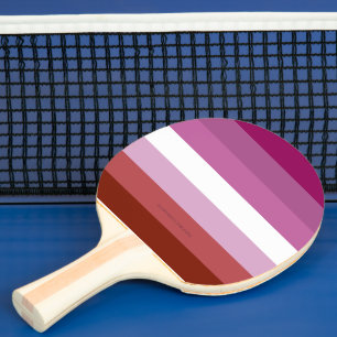 SlipperyJoe's lesbian pride flag feminine communit Ping Pong Paddle