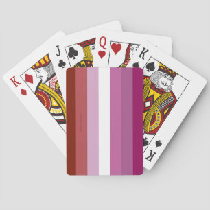 SlipperyJoe's lesbian pride flag feminine communit Playing Cards