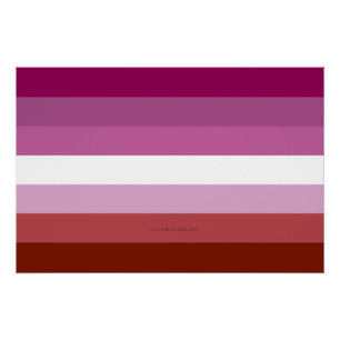 SlipperyJoe's lesbian pride flag feminine communit Poster