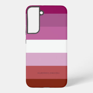 SlipperyJoe's lesbian pride flag feminine communit Samsung Galaxy Case