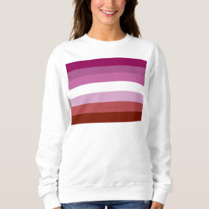 SlipperyJoe's lesbian pride flag feminine communit Sweatshirt