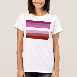 SlipperyJoe's lesbian pride flag feminine communit T-Shirt