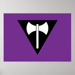 SlipperyJoe's Lesbian Pride flag Labrys ax triangl Poster
