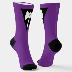 SlipperyJoe's Lesbian Pride flag labrys symbol tri Socks