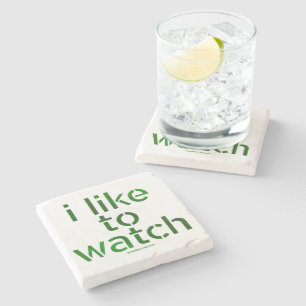 SlipperyJoe's Like to Watch Voyeurism peeping Tom  Stone Coaster