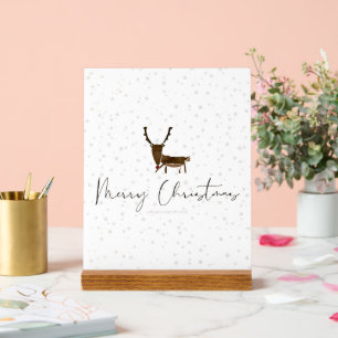 SlipperyJoe's line art silhouette reindeer minimal Acrylic Sign