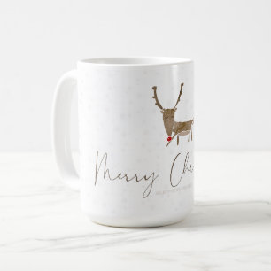 SlipperyJoe's line art silhouette reindeer minimal Coffee Mug