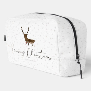 SlipperyJoe's line art silhouette reindeer minimal Dopp Kit