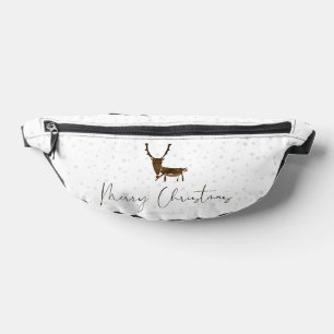 SlipperyJoe's line art silhouette reindeer minimal Fanny Pack