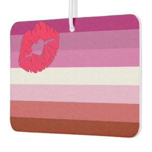 SlipperyJoe's Lipstick Lesbian Pride Flag gay gift Air Freshener