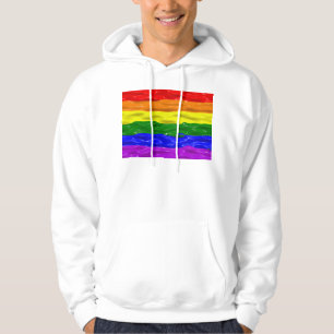SlipperyJoe's liquid gloss pride flag red orange y Hoodie