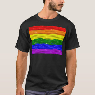 SlipperyJoe's liquid gloss pride flag red orange y T-Shirt