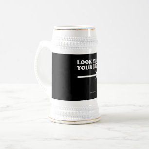 SlipperyJoe's look to your left thick geometric ce Beer Stein