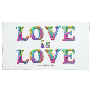 SlipperyJoe's love is love spray paint gay pride c Pillowcase