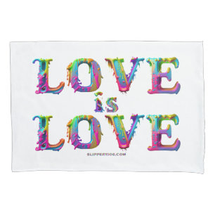 SlipperyJoe's love is love spray paint gay pride c Pillowcase