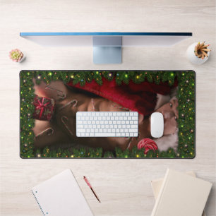 SlipperyJoe's male chest six pack stomach bare tor Desk Mat