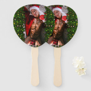 SlipperyJoe's male chest six pack stomach bare tor Hand Fan