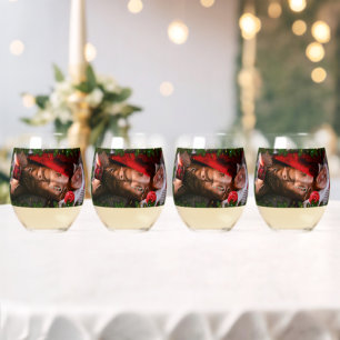 SlipperyJoe's male chest six pack stomach bare tor Stemless Wine Glass