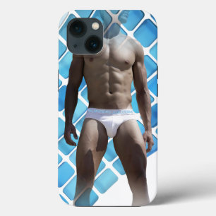 SlipperyJoe's Man underwear 6-pack chest abs male iPhone 13 Case