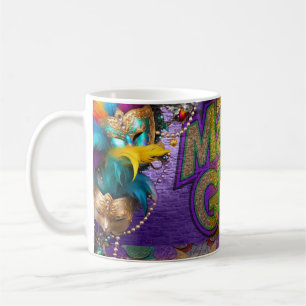 SlipperyJoe's Mardi Gras Bead Necklaces doubloons Coffee Mug