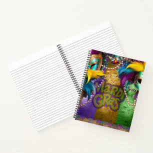 SlipperyJoe's Mardi Gras Bead Necklaces doubloons  Notebook