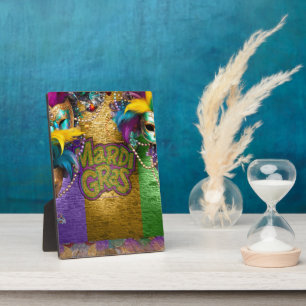 SlipperyJoe's Mardi Gras Bead Necklaces doubloons Plaque