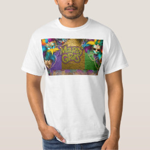 SlipperyJoe's Mardi Gras Bead Necklaces doubloons T-Shirt