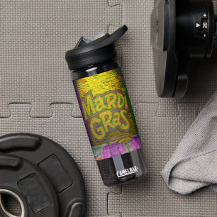 SlipperyJoe's Mardi Gras Bead Necklaces doubloons  Water Bottle