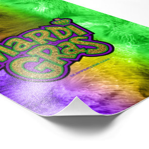 SlipperyJoe's Mardi Gras crown purple gold green w Photo Print