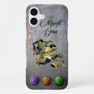 SlipperyJoe's Mardi Gras masquerade mask purple ye iPhone 16 Plus Case