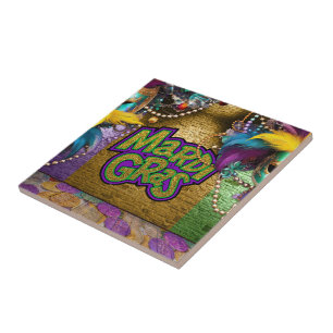 SlipperyJoe's Mardi Gras-themed graphic doubloons Tile