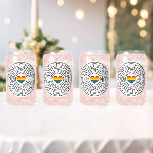 SlipperyJoe's maze encircles rainbow heart arrow m Can Glass