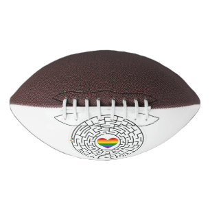 SlipperyJoe's maze encircles rainbow heart arrow m Football