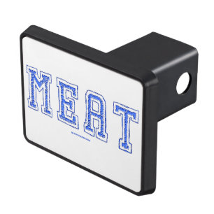 SlipperyJoe's meat vibrant large bold blue letters Trailer Hitch Cover