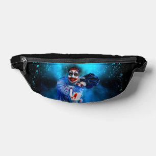 SlipperyJoe's menacing clown Happy Halloween red b Fanny Pack