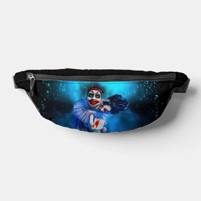 SlipperyJoe's menacing clown Happy Halloween red b Fanny Pack (Lay Down)