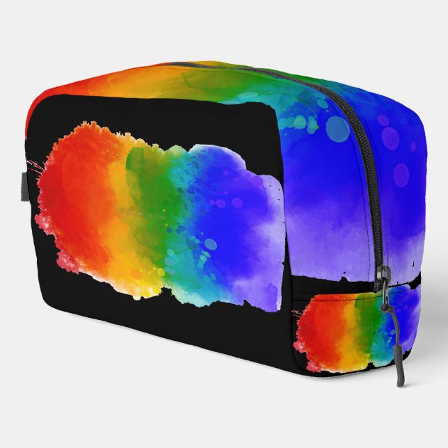 SlipperyJoe's modern pride splatter energy and col Dopp Kit (Right Corner)