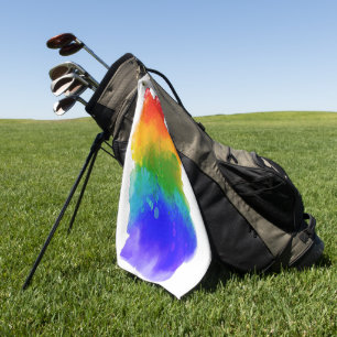 SlipperyJoe's modern pride splatter energy and col Golf Towel