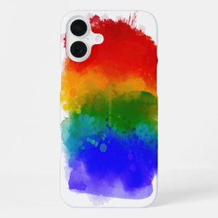 SlipperyJoe's modern pride splatter energy and col iPhone 16 Plus Case