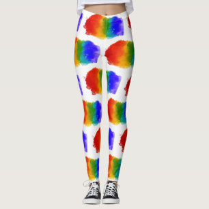 SlipperyJoe's modern pride splatter energy and col Leggings