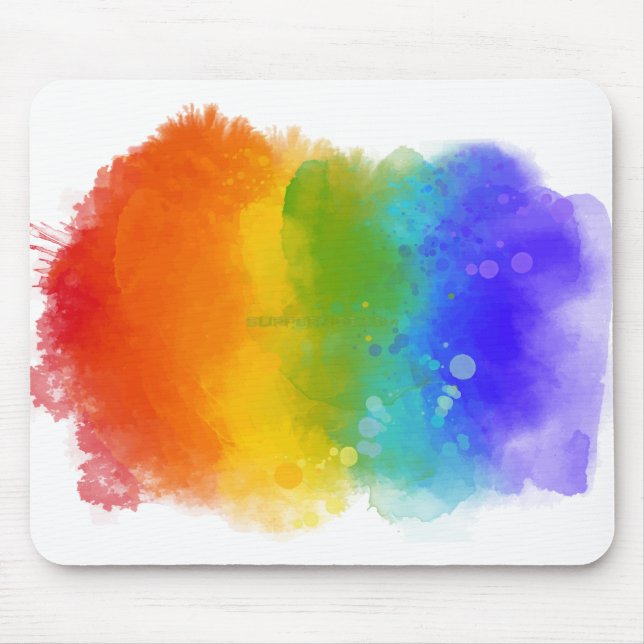 SlipperyJoe's modern pride splatter energy and col Mouse Pad (Front)