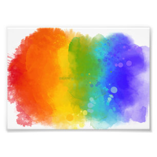 SlipperyJoe's modern pride splatter energy and col Photo Print