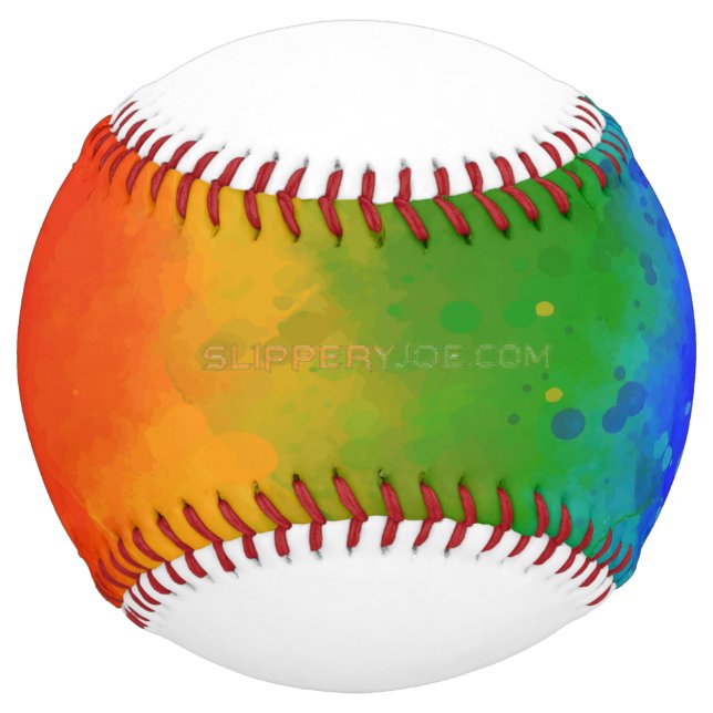 SlipperyJoe's modern pride splatter energy and col Softball (Front)