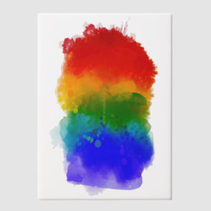 SlipperyJoe's modern pride splatter energy and col Vellum Invitations
