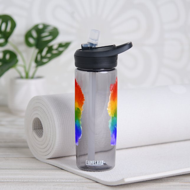 SlipperyJoe's modern pride splatter energy and col Water Bottle (Yoga)