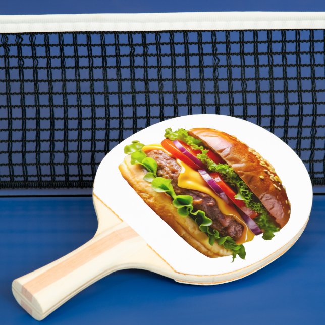 SlipperyJoe's mouthwatering cheeseburger crispy ba Ping Pong Paddle (Insitu)