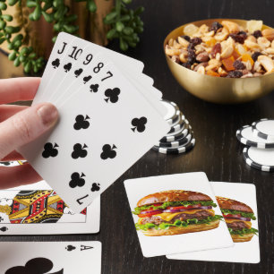 SlipperyJoe's mouthwatering cheeseburger crispy ba Playing Cards