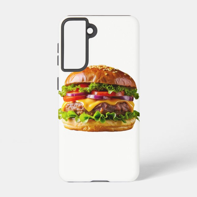 SlipperyJoe's mouthwatering cheeseburger crispy ba Samsung Galaxy S21 Case (Back)